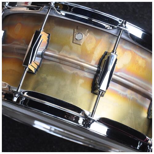 Image 1 - Ludwig LB464R 14″ x 6.5″ Raw Brass Phonic Snare Drum